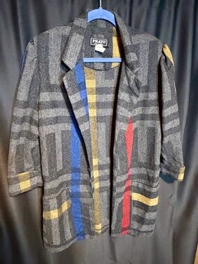 Women's PRATO Grey Plaid wool-blend Blazer